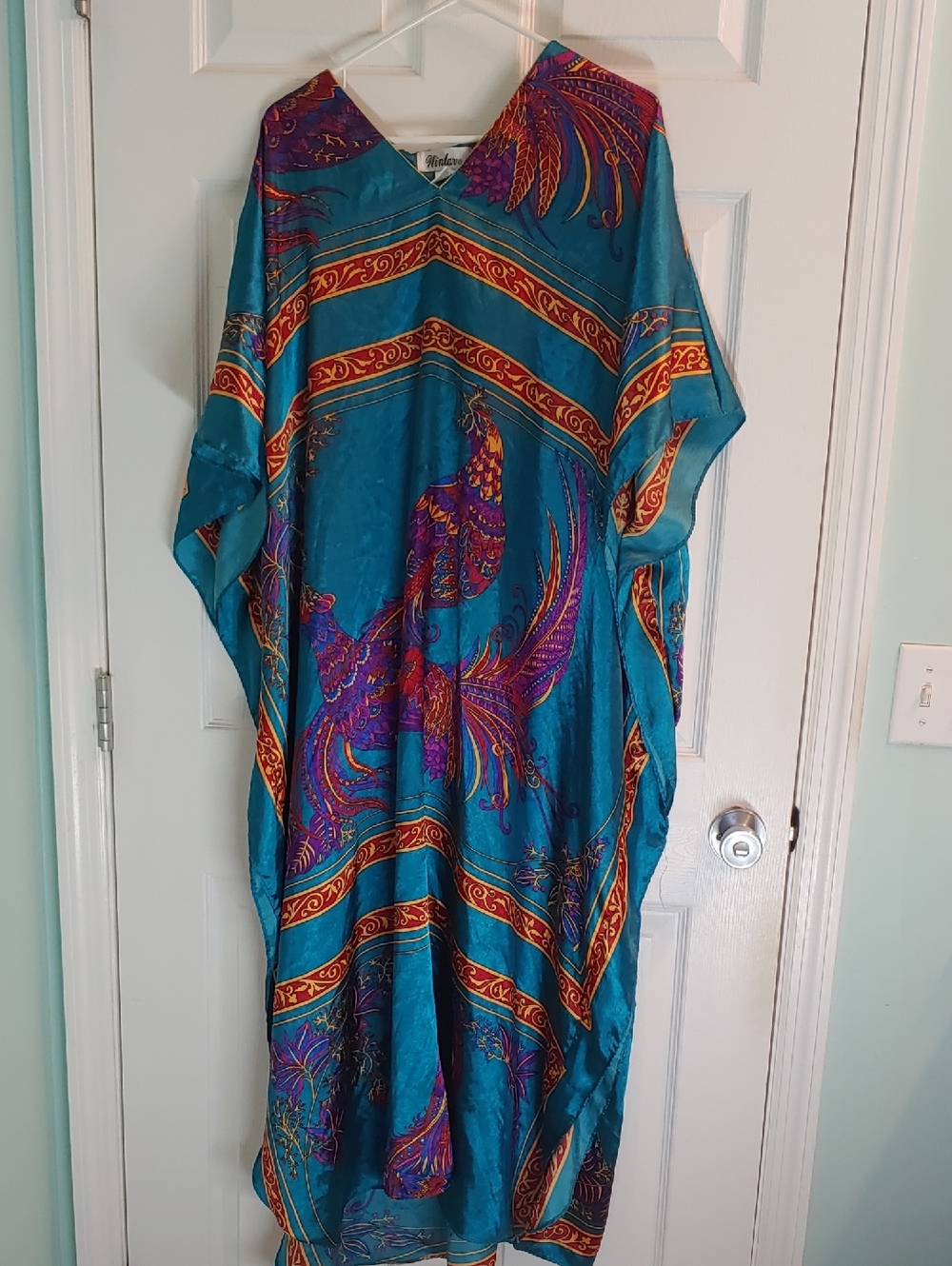 Vintage Winlar Kaftan Peacock Kimono Women's One Size Fits Most